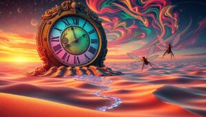 Melting Time in a Dreamscape – free AI stock image