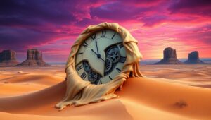 Melting Time in a Dreamscape – free AI stock image