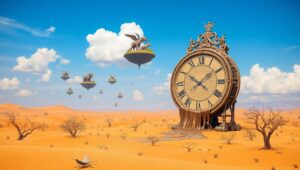 Melting Time in a Dreamscape K4o – free AI stock image