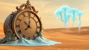Melting Time in a Dreamscape – free AI stock image
