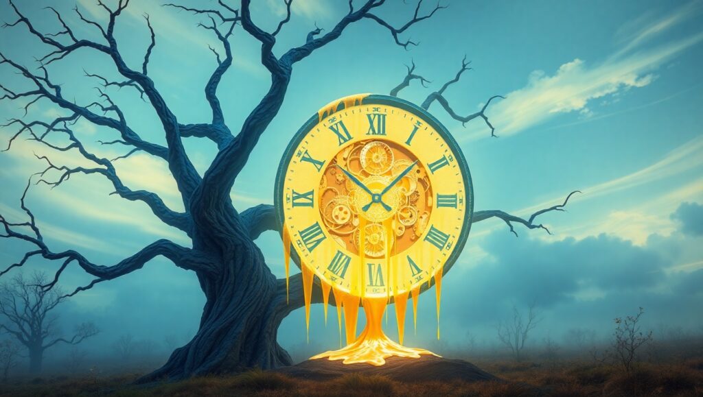 Melting Time in a Dreamscape – free AI stock image