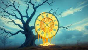 Melting Time in a Dreamscape – free AI stock image