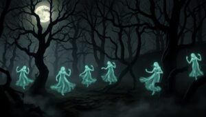 Midnight Dance of the Spirits – free AI stock image