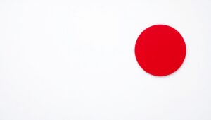 Minimalist Circle on White Canvas – free AI stock image