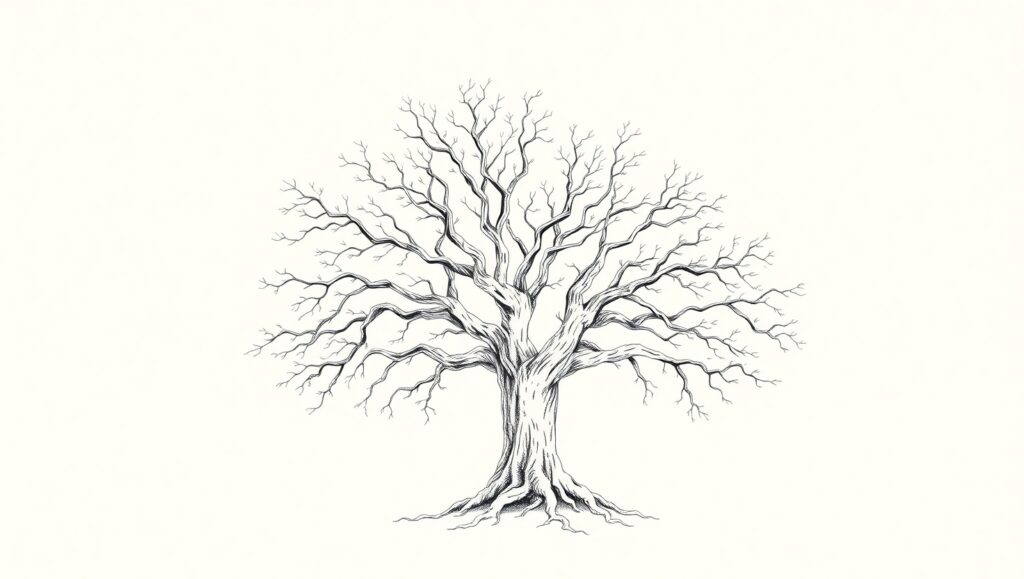 Minimalist Tree Line – free AI stock image