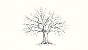 Minimalist Tree Line – free AI stock image