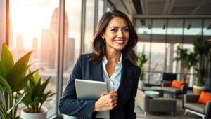 Modern Businesswoman Portrait – free AI stock image