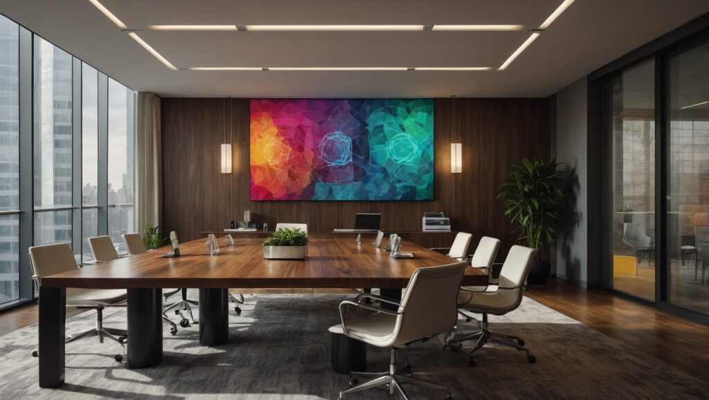 Modern Office Meeting with Diverse Team – free AI stock image