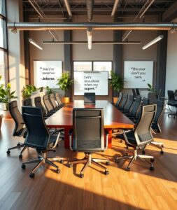 Modern Office Setup for Business Success – free AI stock image