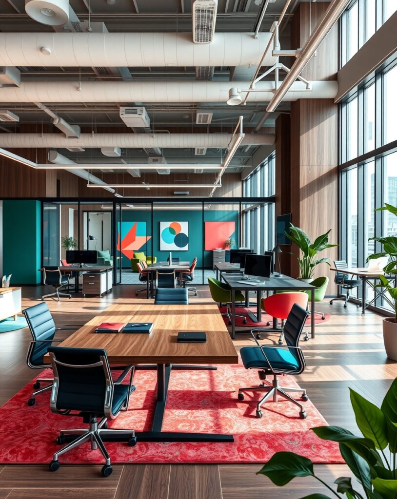 Modern Office Space for Business Collaboration – free AI stock image
