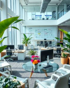 Modern Office Space for Business Collaboration – free AI stock image