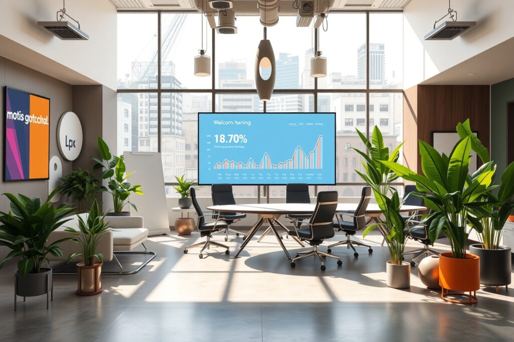 Modern Office Space for Business Meetings – free AI stock image