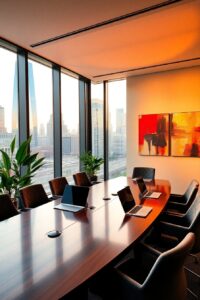 Modern Office Space for Business Meetings – free AI stock image