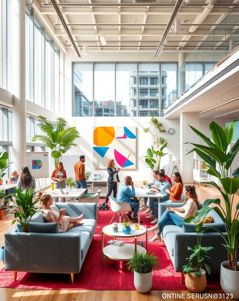 Modern Office Space for Collaborative Business – free AI stock image