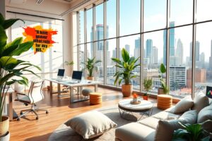 Modern Office Space for Collaborative Business Work – free AI stock image