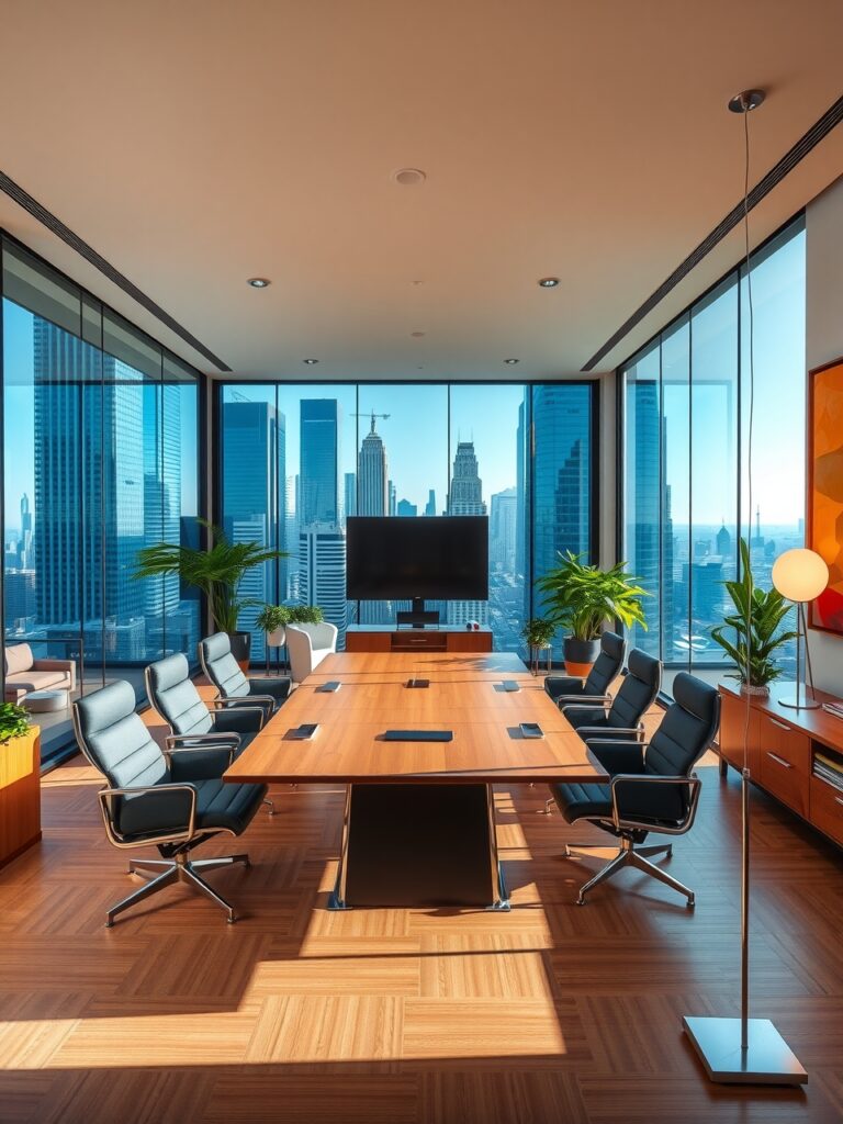Modern Office Space for Strategic Meetings – free AI stock image