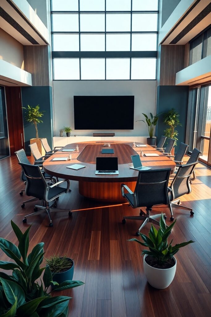 Modern Office Space for Team Meetings – free AI stock image