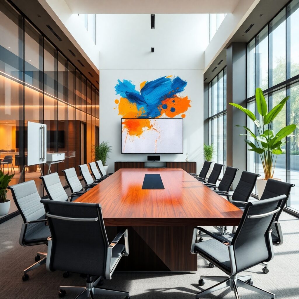 Modern Office Space with Advanced Technology – free AI stock image
