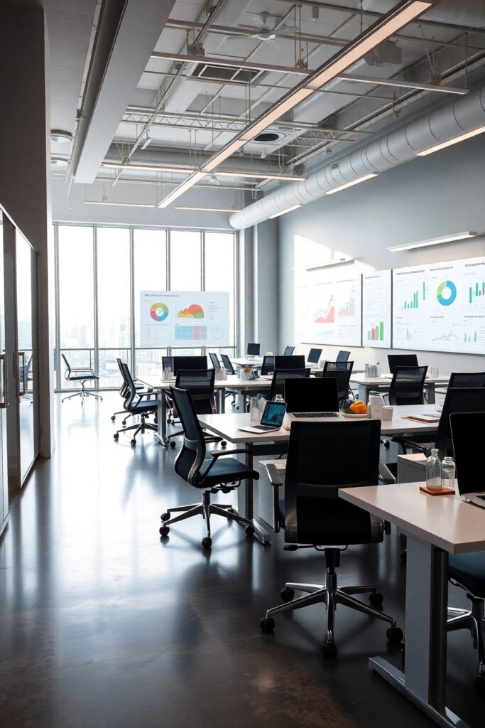 Modern Office Space with Business Equipment – free AI stock image
