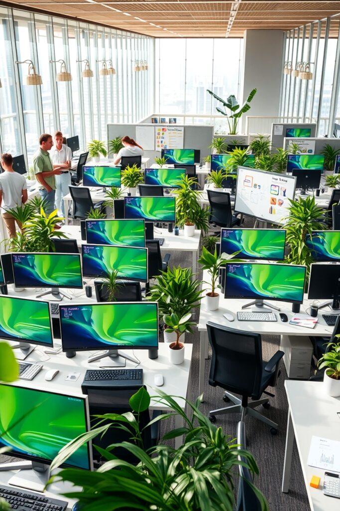 Modern Office Space with Business Essentials – free AI stock image