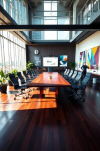 Modern Office Space with Business Professionals – free AI stock image