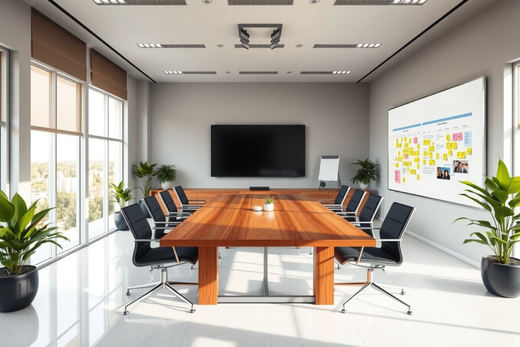 Modern Office Space with Business Technology – free AI stock image