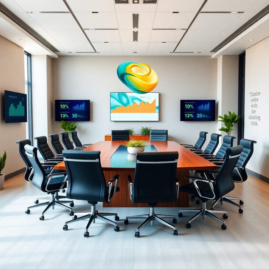 Modern Office Space with Business Technology – free AI stock image