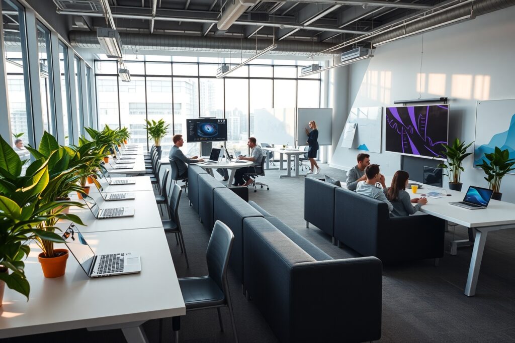 Modern Office Space with Business Tools – free AI stock image
