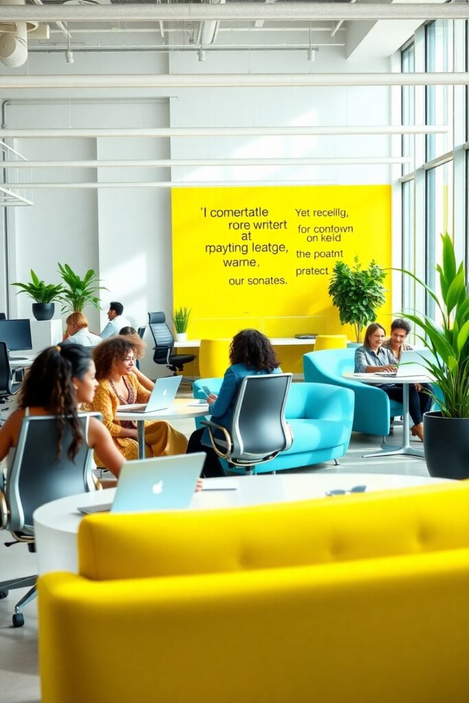 Modern Office Space with Collaboration Areas – free AI stock image