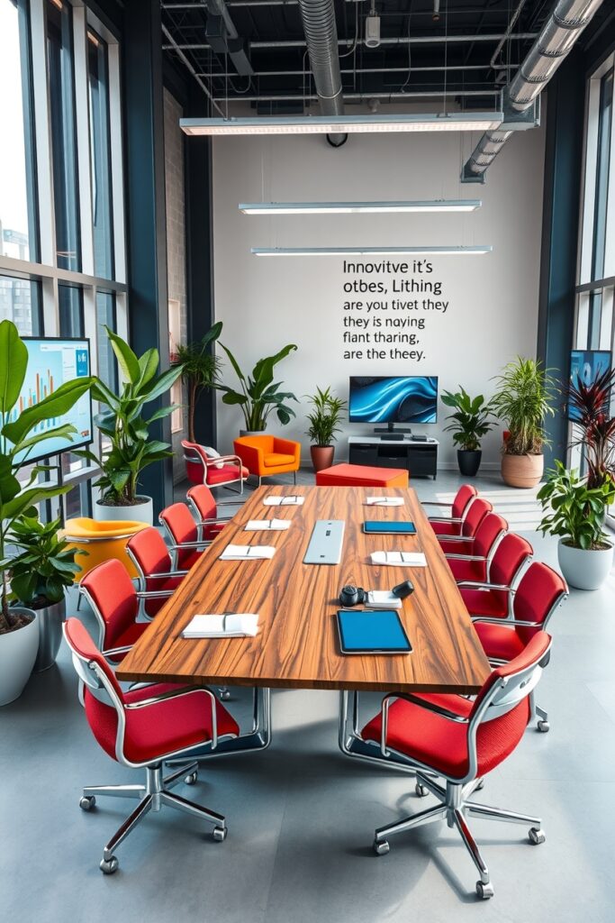 Modern Office Space with Collaborative Atmosphere – free AI stock image