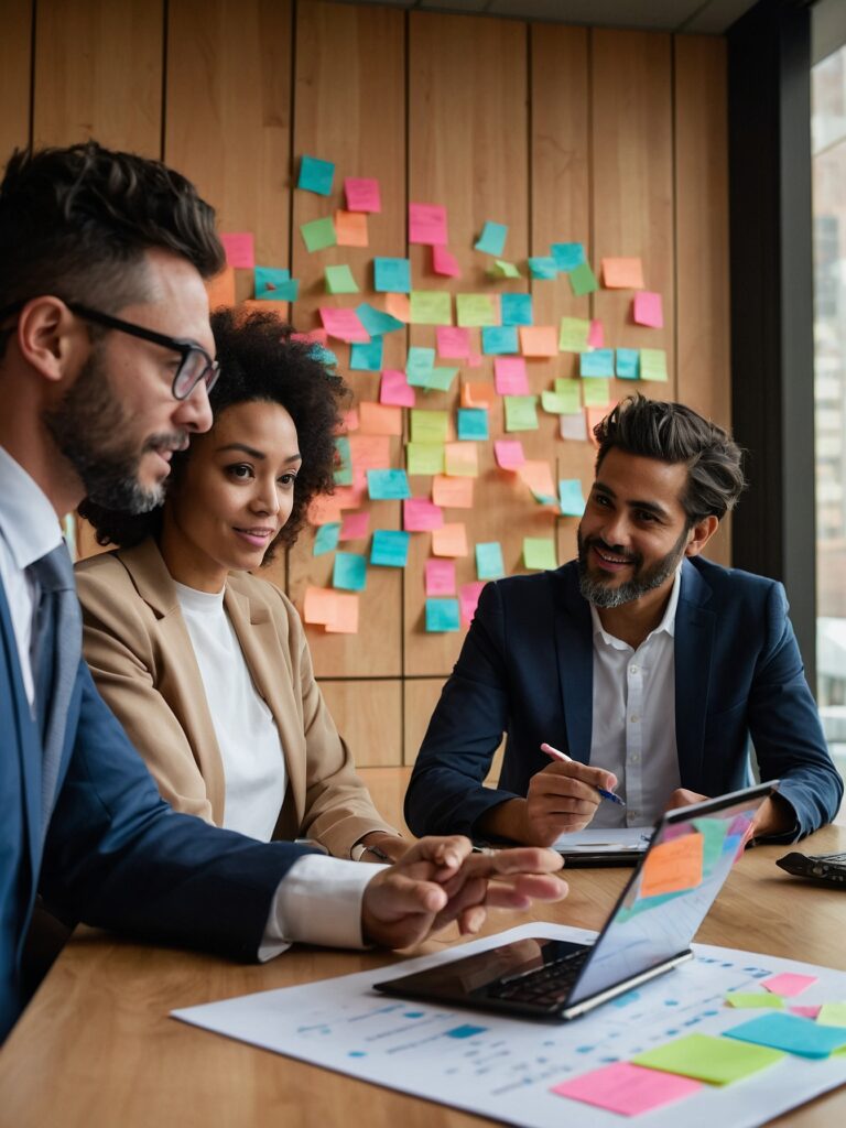 Modern Office Space with Diverse Teamwork – free AI stock image