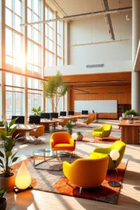 Modern Office Space with Innovative Design – free AI stock image