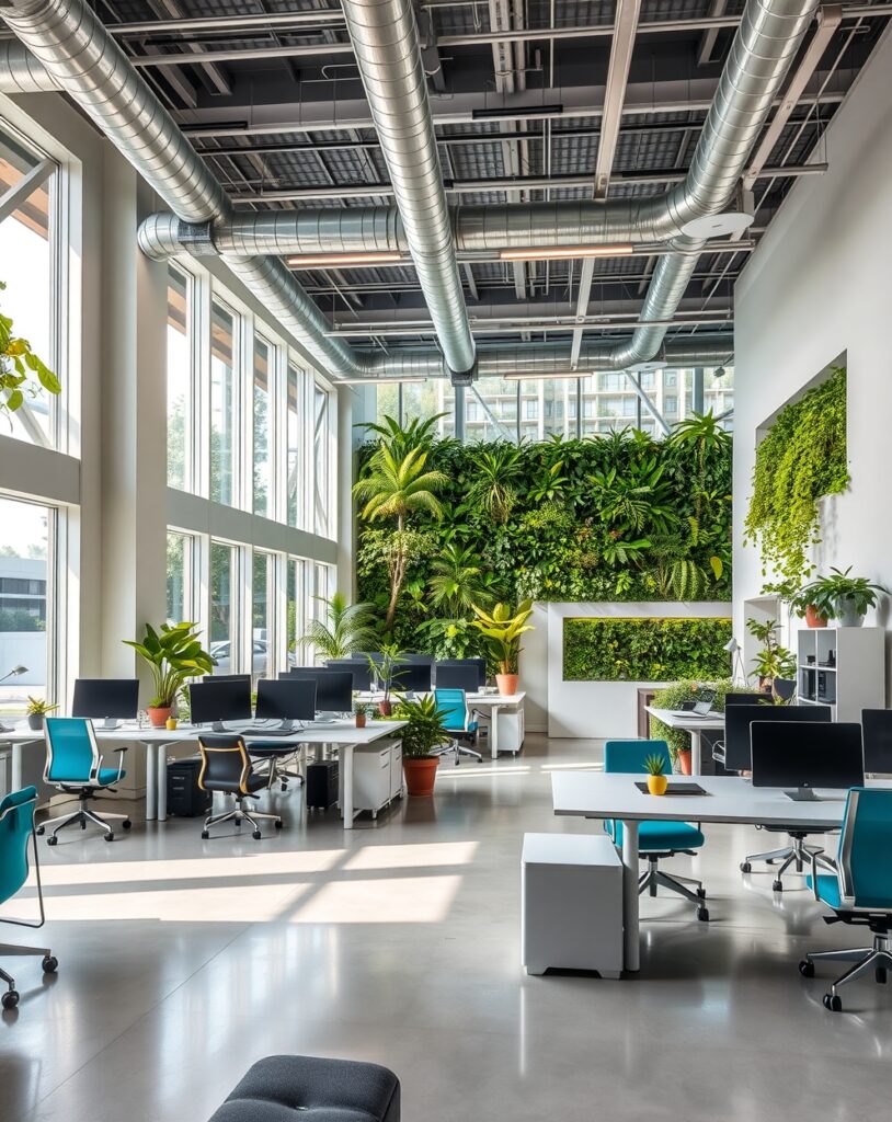 Modern Office Space with Technology and Collaboration – free AI stock image