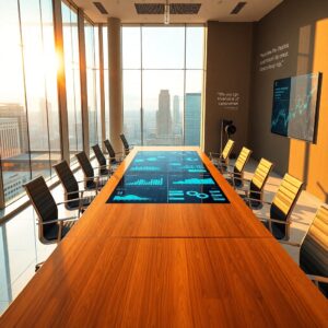 Modern Office Space with Technology and Strategy – free AI stock image