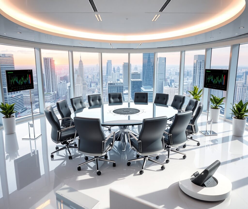 Modern Office with Advanced Technology Setup – free AI stock image