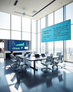 Modern Office with Business Technology and Tools – free AI stock image