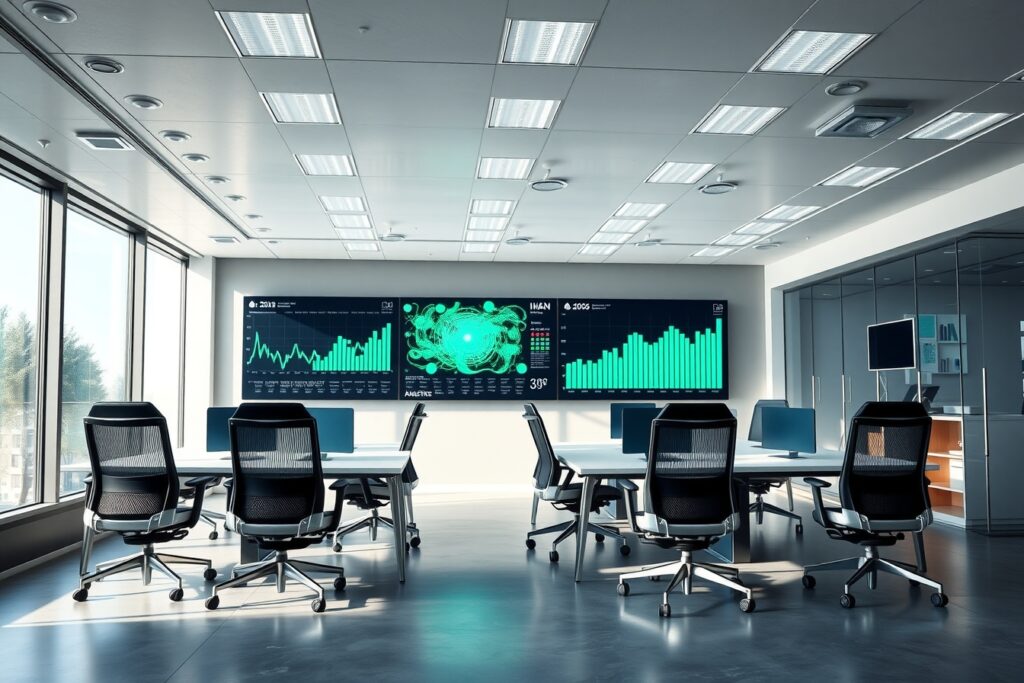 Modern Office with High-Tech Collaboration Tools – free AI stock image