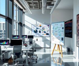 Modern Office with High-Tech Gadgets – free AI stock image