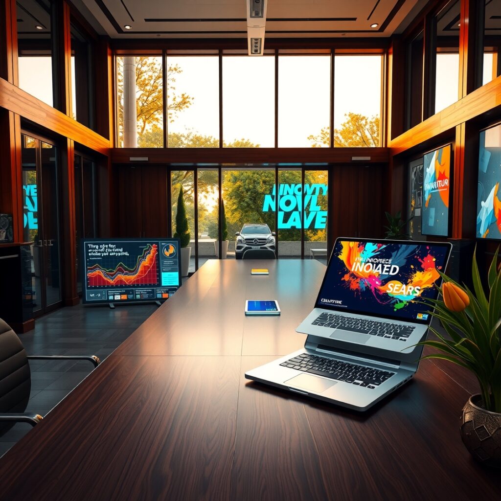 Modern Office with High-Tech Solutions – free AI stock image