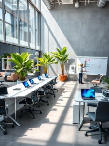 Modern Office with Innovative Business Solutions – free AI stock image