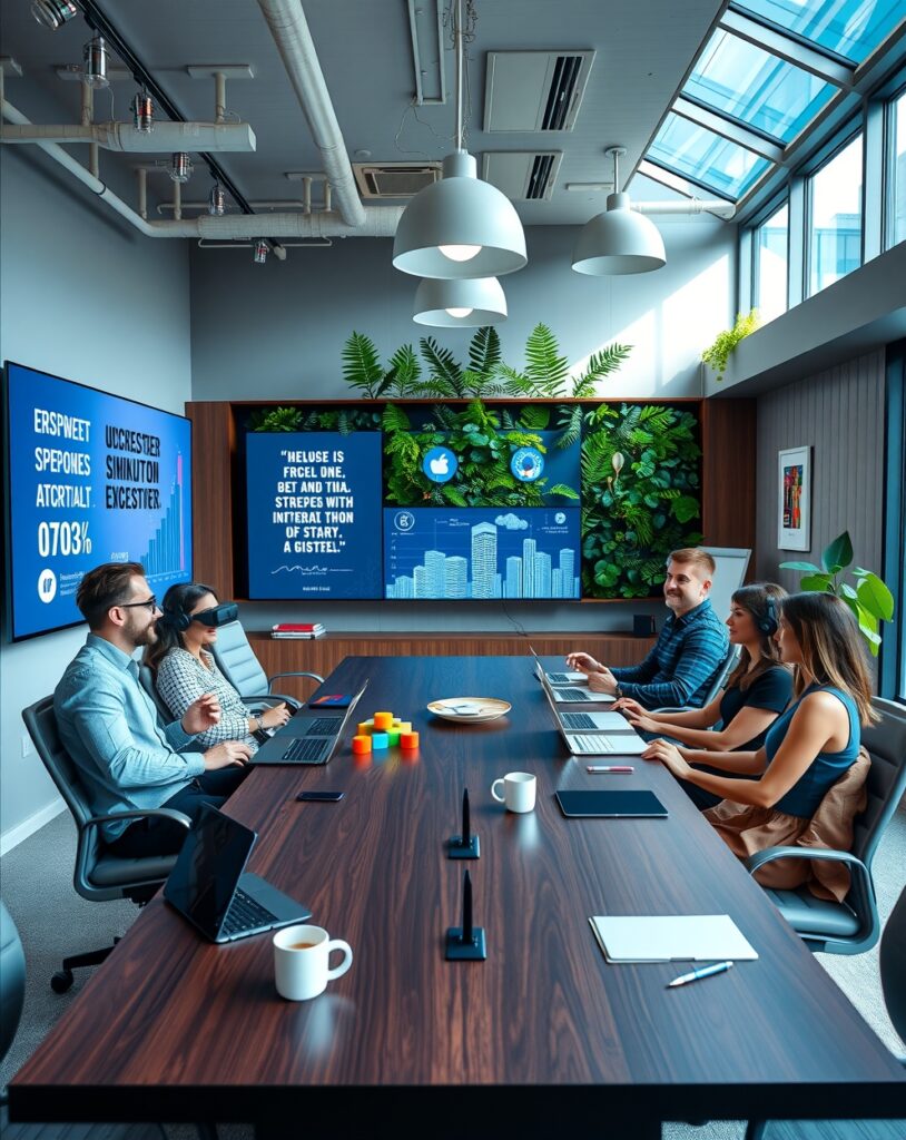 Modern Office with Innovative Business Strategies – free AI stock image