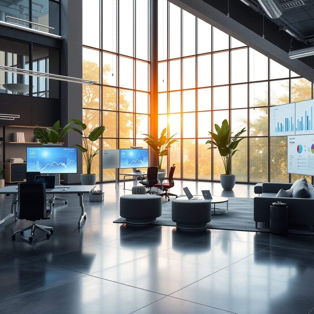 Modern Office with Innovative Business Strategies – free AI stock image
