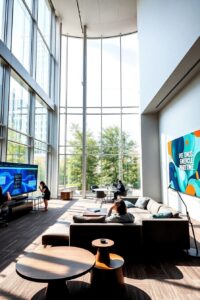 Modern Office with Team Collaboration Tools – free AI stock image