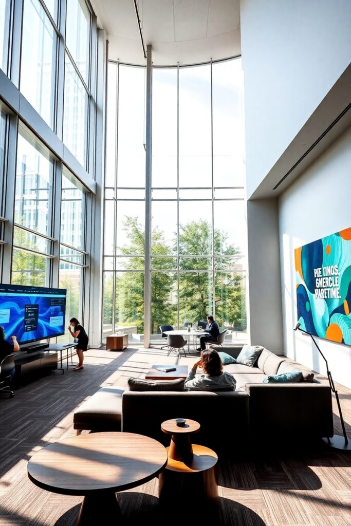 Modern Office with Team Collaboration Tools – free AI stock image