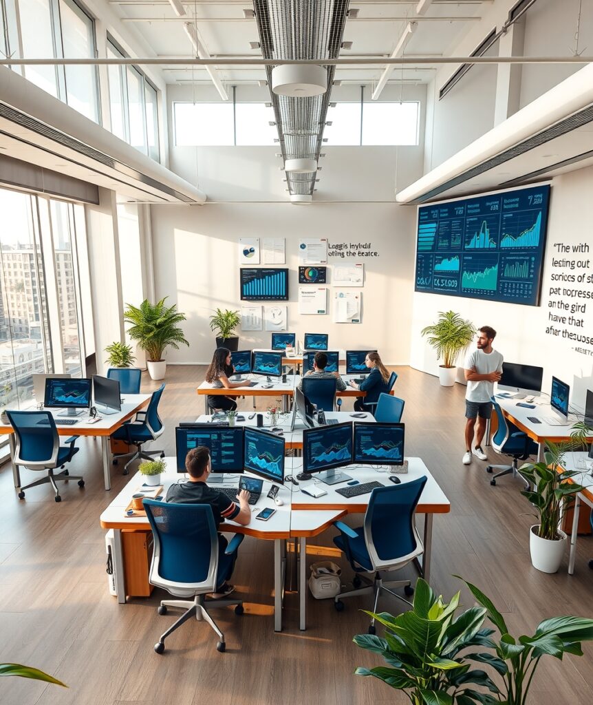 Modern Office Workspace for Business Success – free AI stock image