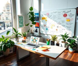 Modern Office Workspace for Creative Business – free AI stock image
