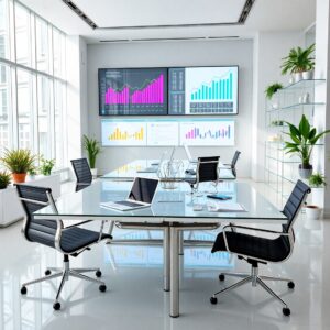 Modern Office Workspace with Business Tools – free AI stock image