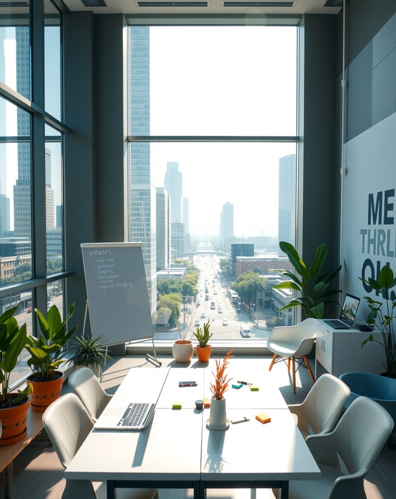 Modern Office Workspace with Technology Gadgets – free AI stock image
