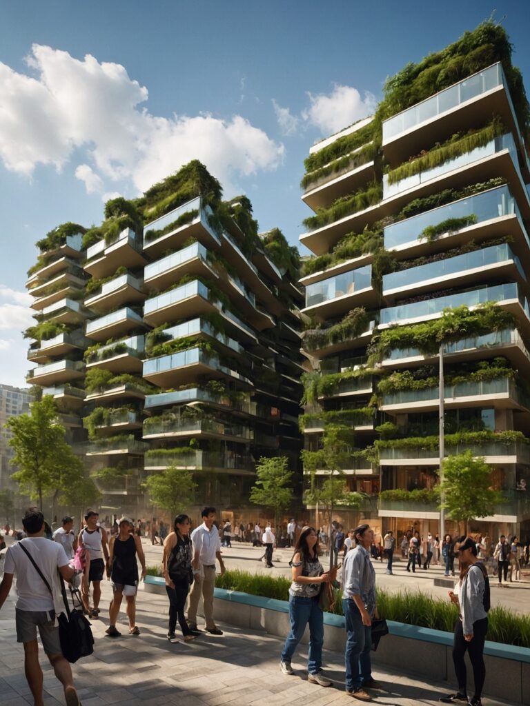 Modern Skyscraper with Creative Design Elements – free AI stock image