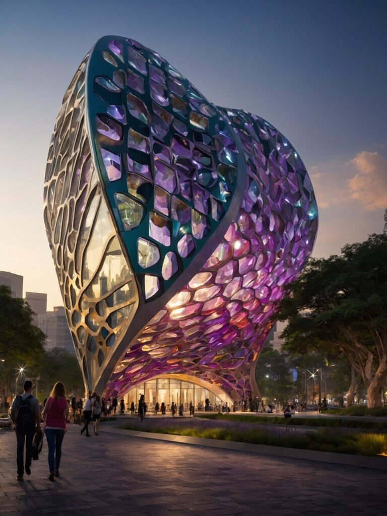 Modern Skyscrapers and Urban Design Innovations – free AI stock image